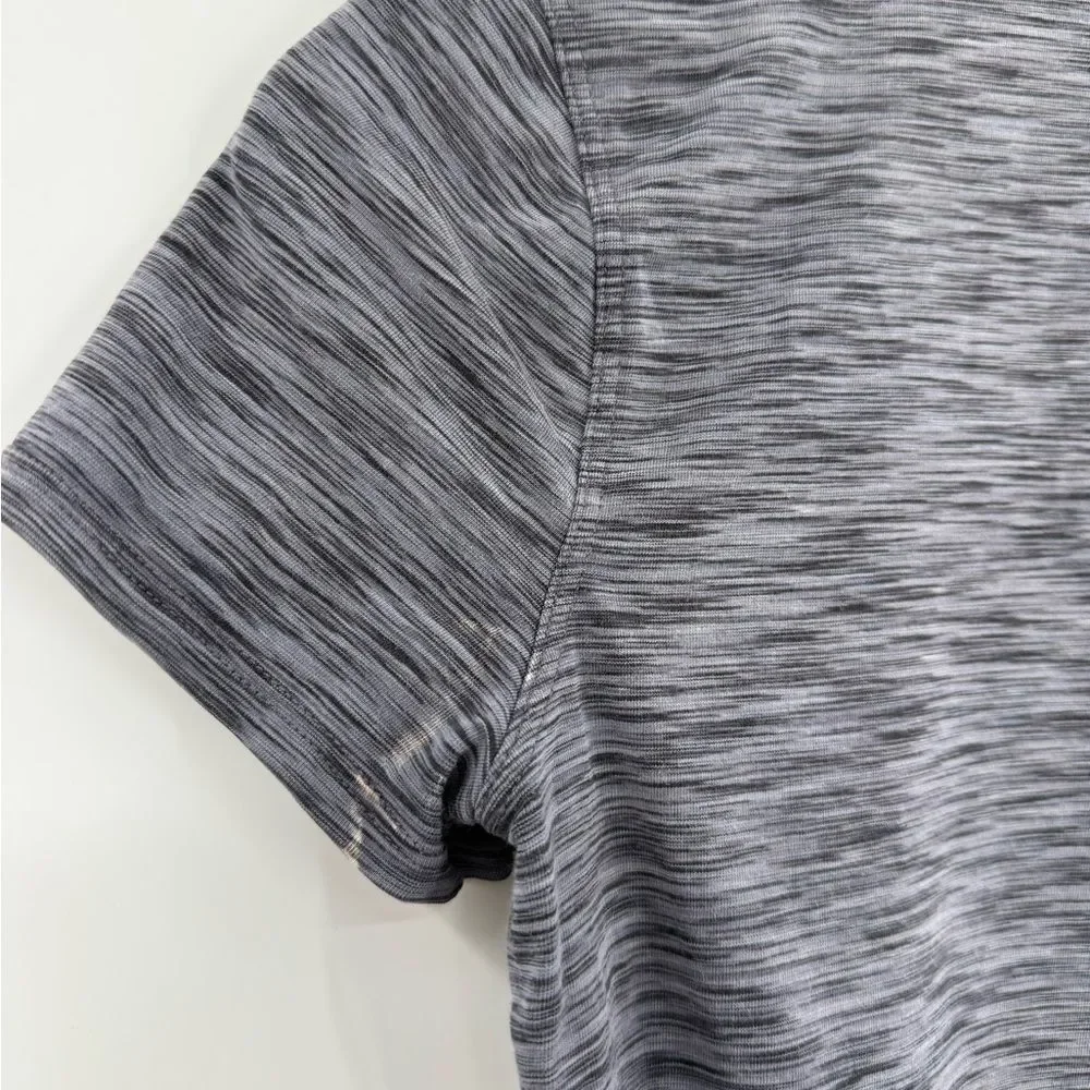 Lululemon Love Crew III Athletic Tee in Space Dye Black / Dark Shadow | Size 2/4
